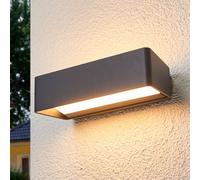 Lucande Applique LED da esterni (Moderno) colore Nero, in Alluminio lampadina inclusa applique lampada outdoor per facciata/parete terrazzo e