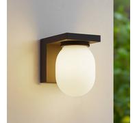 Lucande Applique da esterno Ovaali, vetro, grigio scuro, IP65 LUCANDE
