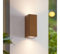 Lucande applique da esterno Xava, up/down, marrone, a 2 luci, GU10 LUCANDE