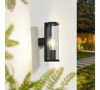 Lucande applique da esterno Zanta, altezza 28,2 cm, IP65, nero LUCANDE