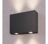 Lucande Applique LED da esterni (Moderno) colore Nero, in Alluminio lampadina inclusa applique lampada outdoor per facciata/parete terrazzo e