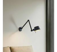 Lucande applique Silka, nero, metallo, altezza 9,5 cm LUCANDE