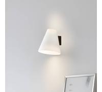 Lucande applique Timido, bianco/nero, vetro, altezza 16,5 cm LUCANDE