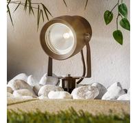 Lucande Faretto da esterno a LED Irina, set da 3, picchetto, spina, grigio LUCANDE