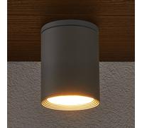Lucande Faretto da esterno Minna, argento, 14 cm, IP54, E27 LUCANDE