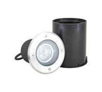 Faretto da incasso terra 'JOS' (Moderno) colore Grigio, in Acciaio Inox (3 luci, lampadina inclusa) di Lucande | lampada da esterni per giardino, terrazzo, balcone e casa