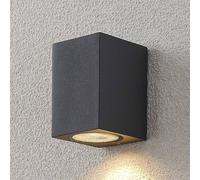 Lucande Faretto da parete Lavina, 10 cm, antracite, GU10, a 1 luce LUCANDE