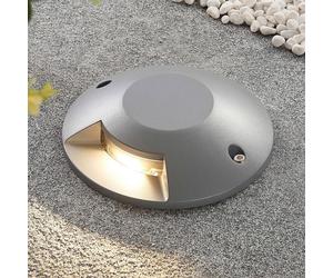 Lucande Faretto da pavimento a LED Jeffrey, argento, 1 emissione luminosa LUCANDE