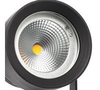 Lucande Irina Faretto da esterno a LED, picchetto a terra, spina, grigio, metallo LUCANDE