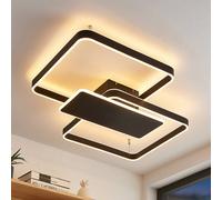 Lucande Kadira Plafoniera LED, 80 cm, nero LUCANDE