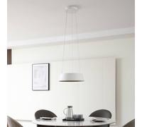 Lucande Lampada a sospensione Belsar, bianco, alluminio, CCT LUCANDE