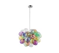 Lucande Lampada a sospensione dimmerabile (Design) colore Multicolore, in Vetro ad es. Soggiorno & Sala da pranzo lampada vetro per