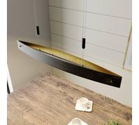 Lucande Lampada a sospensione LED Lio, nera e oro LUCANDE