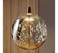 Lucande Lampada a sospensione (Moderno) colore Trasparente, in Vetro ad es. Soggiorno & Sala da pranzo lampadina inclusa lampada vetro