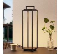 Lucande Lampada da esterno Elaja, nera, batteria ricaricabile, USB, LUCANDE