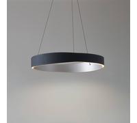 Lucande Lampada LED a sospensione Daelor, nero/alluminio, CCT, dimmerabile LUCANDE