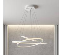 lampada a sospensione 'Ezana' dimmerabile (Moderno) colore Bianco, in Metallo ad es. Soggiorno & Sala da pranzo (1 luce, lampadina inclusa) di Lucande | Lampada a sospensione, lampada, lampadine per