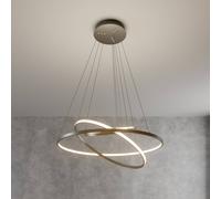 Lampada LED a sospensione Lucande Ezan, nichel, metallo, Ø 80 cm LUCANDE