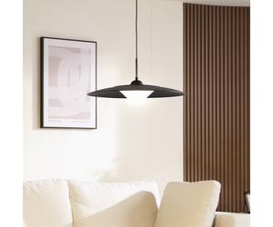 Lucande lampada LED a sospensione Foco, nero, metallo, Ø 50 cm LUCANDE