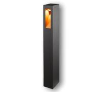 Lucande Lampada LED da esterni (Moderno) colore Nero, in Alluminio lampadina inclusa lampioncino paletto luminoso lampada viale lampione