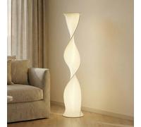 Lucande Lampada LED da pavimento Novelle, bianca, CCT, altezza 137 cm, Ø 29 cm LUCANDE