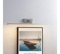Lucande Lampada LED per quadri Thibaud, 84 cm, nichel, alluminio LUCANDE