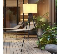 Lucande Lampada per terrazza Trivira, altezza 130 cm, treppiede LUCANDE