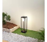 Lucande Lampada solare a LED per vialetto Nilea, 50 cm, nera, sensore LUCANDE