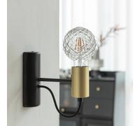 Lucande Lampadina LED Globel G95, E27 3,8W, 1800K, struttura, fumo LUCANDE