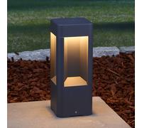 Lucande lampioncino LED Annika, antracite, metallo, 30 cm 9617011