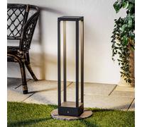Lucande lampione a LED Carlota, antracite, 65 cm, metallo LUCANDE