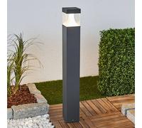 Lucande Lampione a LED Egon, altezza 90 cm, grigio grafite, IP54 LUCANDE