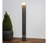 Lucande lampione a LED Nevio, antracite, metallo, 100 cm LUCANDE