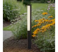 Lucande lampione a LED Tuberia, antracite, metallo, 80 cm LUCANDE