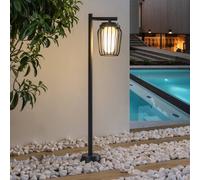 Lucande lampione Chandan, 100 cm, nero, alluminio LUCANDE