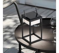 Lucande LED lampada solare da tavolo Tilena, angolare, nera, dimmerabile LUCANDE