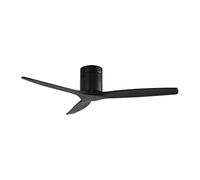 Lucande Lindby Ventilatore da Soffitto in Legno, Design Moderno con Telecomando Ø132 cm 6 Velocità Timer 3 Pale 66 Funzione Estate Inverno Camera Da Letto Nero Scandinavo