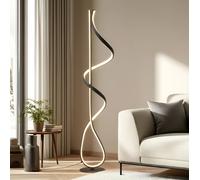Lucande Piantana LED Rodado, nero, 132 cm, alluminio LUCANDE