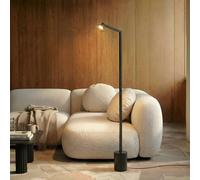 Lucande Piantana LED Steve, nera, 130 cm, dimmerabile LUCANDE