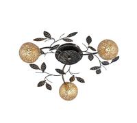 Lucande Plafoniera dimmerabile (Fiorentino) colore Nero, in Metallo ad es. Soggiorno & Sala da pranzo plafoniera stile fiorentino lampada