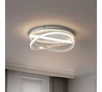 Lucande Plafoniera LED Aldric, bianco, alluminio, Ø 45 cm LUCANDE