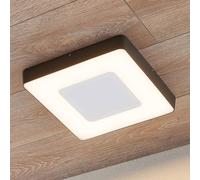 Lucande Plafoniere LED con sensore di movimento (Moderno) colore Nero, in Alluminio lampadina inclusa lampada da esterni per giardino terrazzo balcone e casa plafoniera