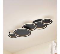 Lucande Plafoniera LED Diala, nero, metallo, 96 cm LUCANDE