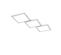 Lucande Plafoniera LED dimmerabile a controllo remoto (Moderno) colore Grigio, in Alluminio ad es. Cucina lampadina inclusa lampada plafoniera