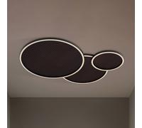 Lucande plafoniera LED Orven, nero/legno, 80 cm, dimmerabile LUCANDE