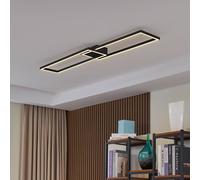 Lucande Plafoniera LED Tjado, lunghezza 120 cm, nero, metallo LUCANDE