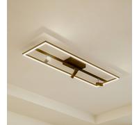 Lucande Plafoniera LED Yvor, 99,5 cm, nero, orientabile LUCANDE