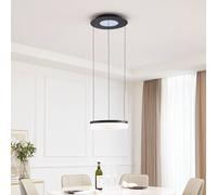 Lucande Smart LED lampada a sospensione Squillo nero Tuya RGBW CCT LUCANDE