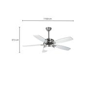Lucande Ventilatore da soffitto LED Kuvio, DC, silenzioso, Ø 120 cm, CCT LUCANDE