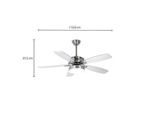 Lucande Ventilatore da soffitto LED Kuvio, DC, silenzioso, Ø 120 cm, CCT LUCANDE